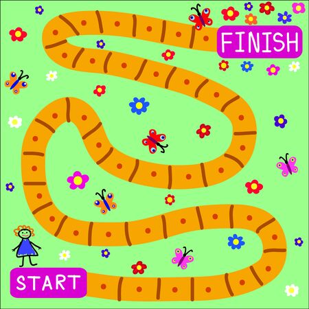 Board game for children . Game board .のイラスト素材