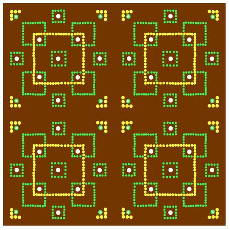 Dot ornament. Vector.のイラスト素材