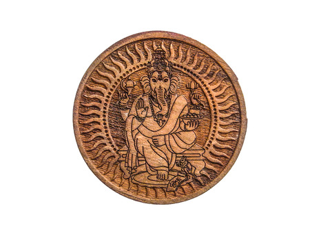 wooden ganeshaの写真素材