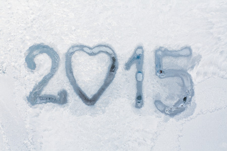 2015 written an a winter window backgroundの写真素材