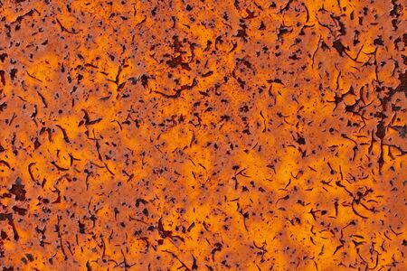 Rusty metal with cracked paint grunge background with space for text or image