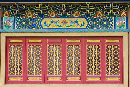 patterns in chines style at chinese templeの写真素材