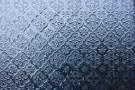 blue pattern glassの写真素材
