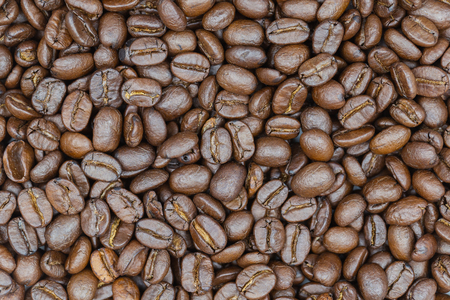 Coffee beans texture or coffee beans background. Brown roasted coffee beans.の写真素材