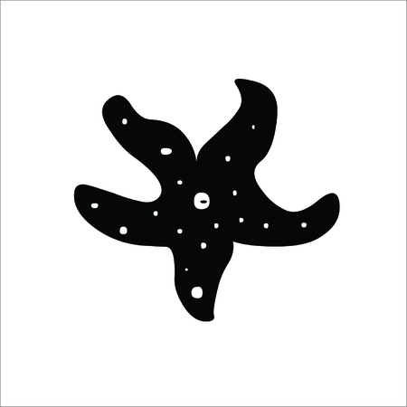 Starfish icon on white background. Vector Illustration.のイラスト素材
