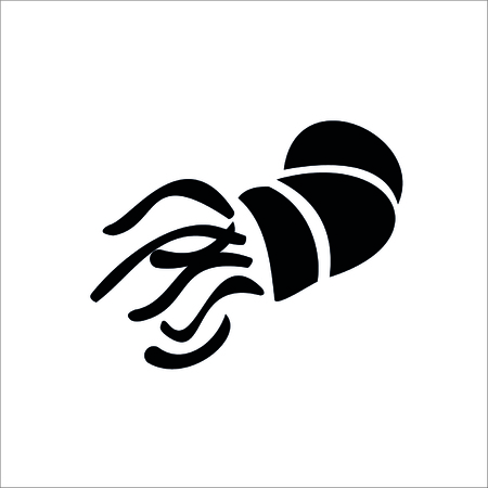 Octopus icon on white background. Vector Illustration.のイラスト素材
