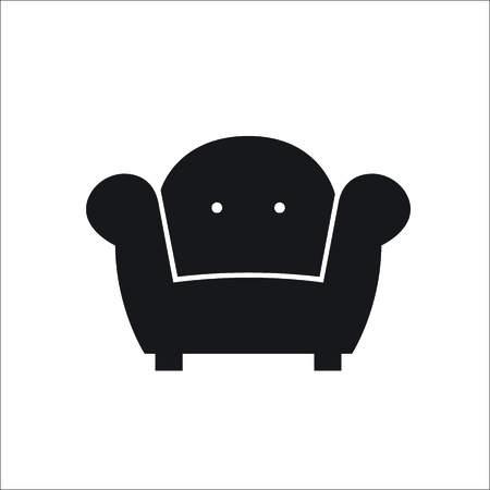 Armchair icon. Vector illustrationのイラスト素材