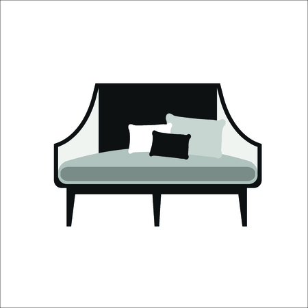 Sofa icon. Vector illustrationのイラスト素材