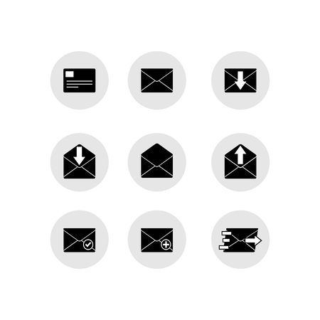 Mail icon vector illustration. Set of envelopes for mail.のイラスト素材