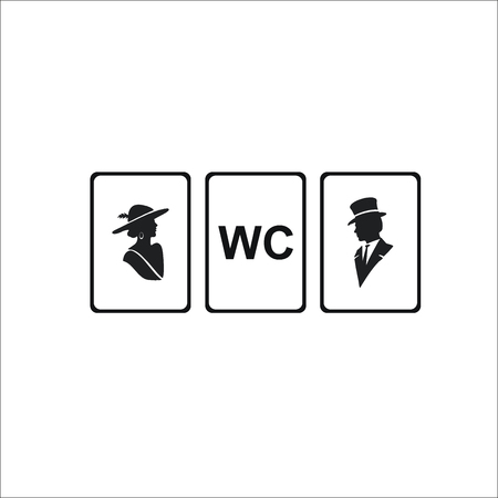 Restroom ,Toilet icon. Male and female WC iconのイラスト素材