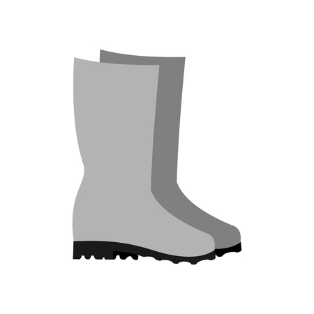 Rubber boots icon on white background. Vector Illustration.のイラスト素材