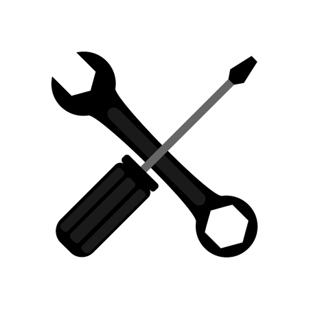 Screwdriver icon on white background. Vector illustration.のイラスト素材