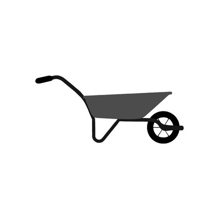 Wheelbarrow icon. Vector Illustrationのイラスト素材
