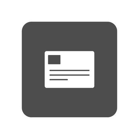 Mail icon in black square. Vector Illustration.のイラスト素材