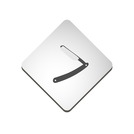 Straight razor icon illustration on white background.のイラスト素材