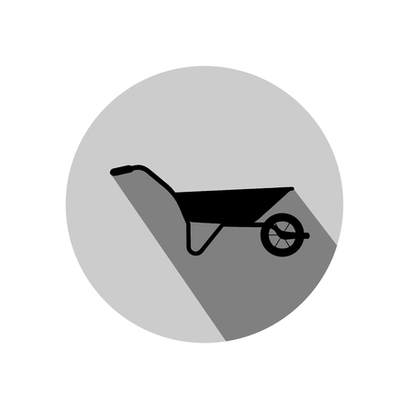 Wheelbarrow icon. Vector Illustrationのイラスト素材
