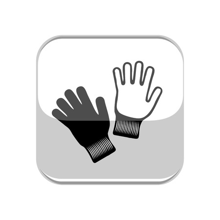 Gloves icon in light square on white background.のイラスト素材