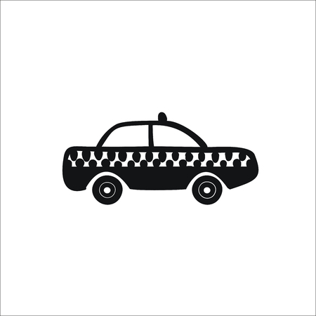 Taxi icon. Vector Illustrationのイラスト素材