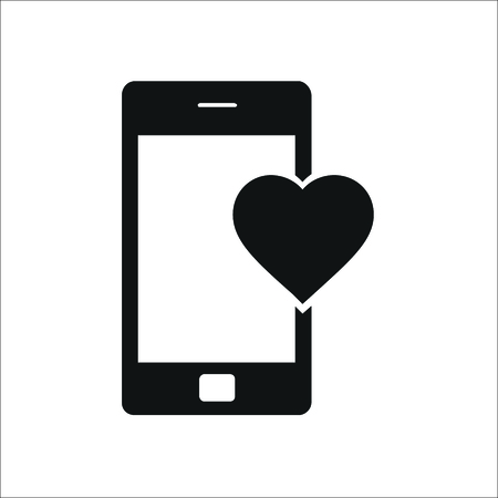 Smartphone icon on white background. Vector Illustration.のイラスト素材