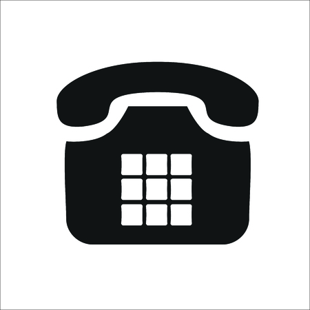 Telephone icon on white background. Vector Illustration.のイラスト素材