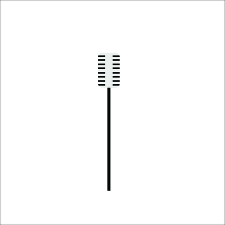 Microphone on stand icon on white background. Vector Illustration.のイラスト素材