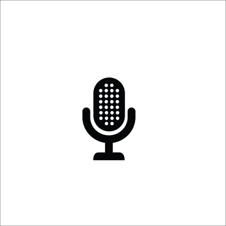Flat microphone illustration.のイラスト素材