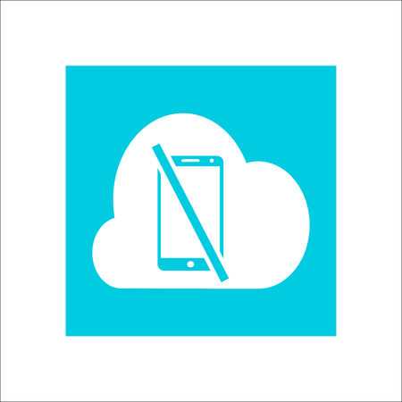 Phone icon diagonal line symbol. Vector Illustrationのイラスト素材