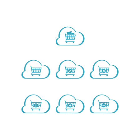 Shopping cartsのイラスト素材