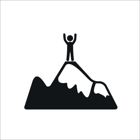 Mountain climber iconのイラスト素材