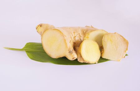 fresh ginger root in many meat, seafood, and vegetable dishes.の写真素材