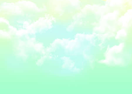 Fantasy cloudy sky with pastel gradient color and grunge paper textureの写真素材