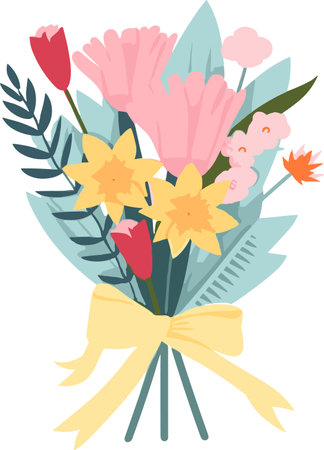 Use this image of a bouquet of flowers for your next design.のイラスト素材
