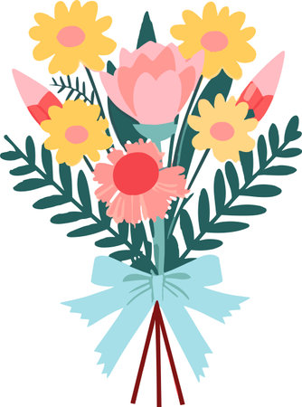 Use this image of a bouquet of flowers for your next design.のイラスト素材
