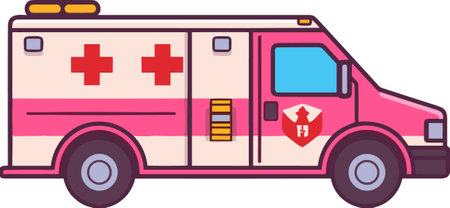Show off your favorite ambulance with this design on t-shirts, hoodies and more for your next design.のイラスト素材