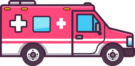 Show off your favorite ambulance with this design on t-shirts, hoodies, hats, warm-ups and more for the little ones!のイラスト素材