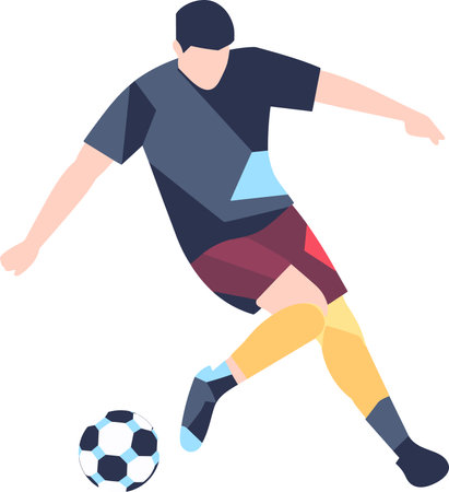 Use this image of a soccer player in your next design projects.のイラスト素材