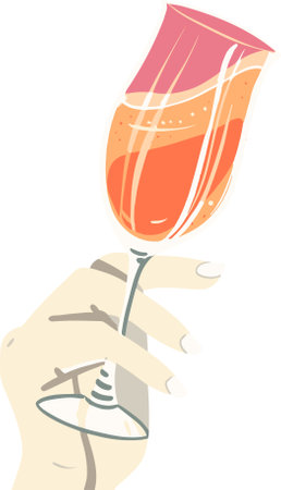 Celebrate your special occasion with a glass of champagne. They will love it!のイラスト素材