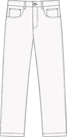 Illustration of a pair of jeans on a white background - vectorのイラスト素材