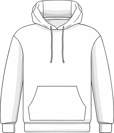 Illustration of a Hoodie or Hoodie on a White Backgroundのイラスト素材