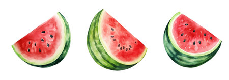 Watermelon isolated on white background. Hand drawn watermelon illustration.の写真素材