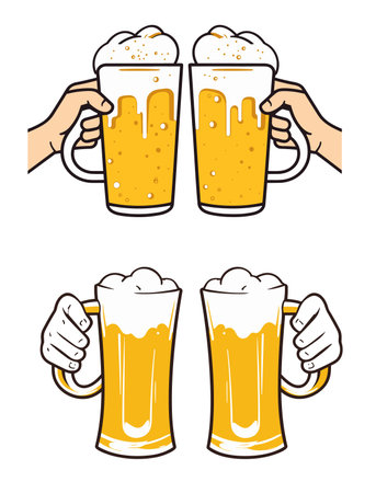 Beer design over white background, vector illustration eps10 graphic.のイラスト素材