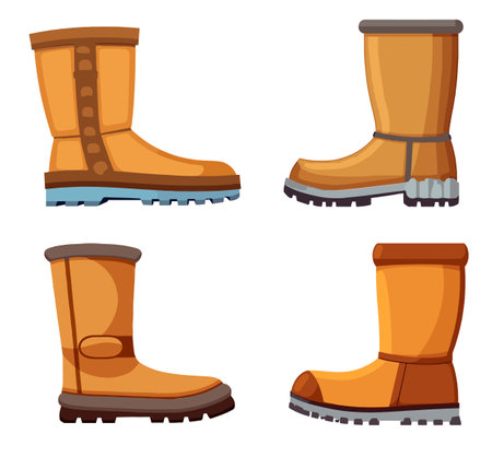 Vector illustration of boots icon. Collection of boots vector icon for stock.のイラスト素材