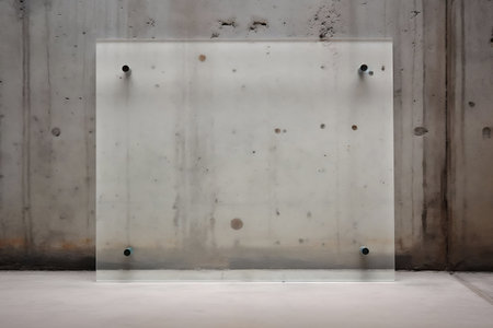 Empty frame on the concrete wall. 3d rendering. Mock upの素材