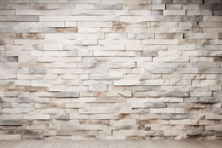 White brick wall texture background. 3d rendering, 3d illustration.の素材