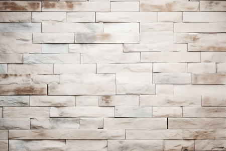 White brick wall texture background for interior exterior decoration and industrial construction concept design.の素材