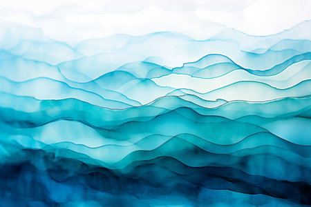 Abstract blue watercolor background. Digital illustration. 3d rendering.の素材