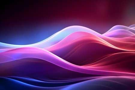 elegant abstract background with smooth lines in purple and blue colorsの素材