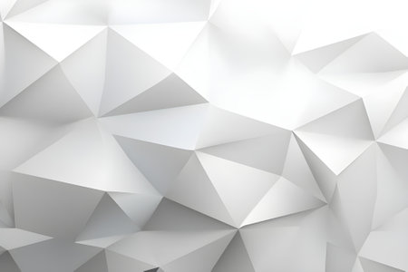 White abstract polygonal background. 3d rendering, 3d illustration.の素材