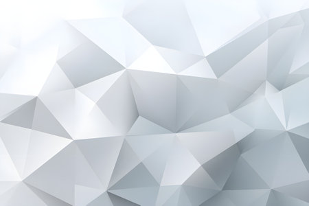 White abstract polygonal background. Low poly style. Vector illustrationの素材