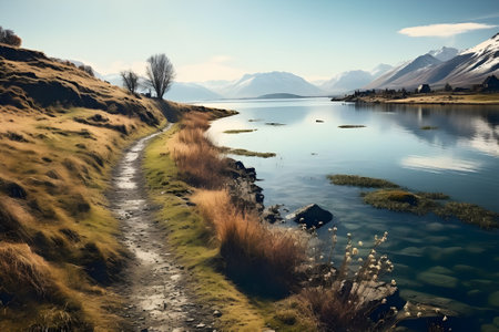 Beautiful Landscape of Lake Tekapo, Canterbury, New Zealandの素材